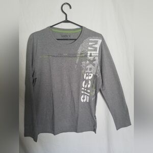 Mexx Mens Size Small 100% Cotton Long Sleeve Gray Shirt **** EUC